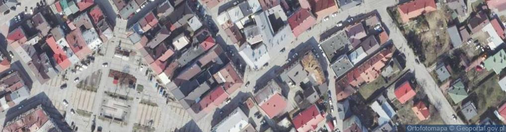 Zdjęcie satelitarne Polska Mielec zabytki księgarnia Dębickich