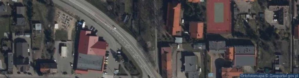 Zdjęcie satelitarne Pszczółki, kostel