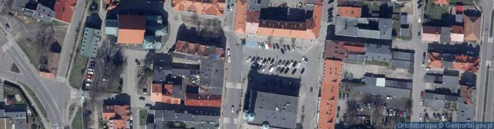 Zdjęcie satelitarne Ratusz Sulechów - gotyckie mury