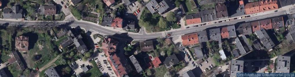 Zdjęcie satelitarne Sierakowice (wojewodztwo slaskie) - kosciol sw. Katarzyny Aleksandryjskiej