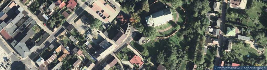 Zdjęcie satelitarne Sławków kościół