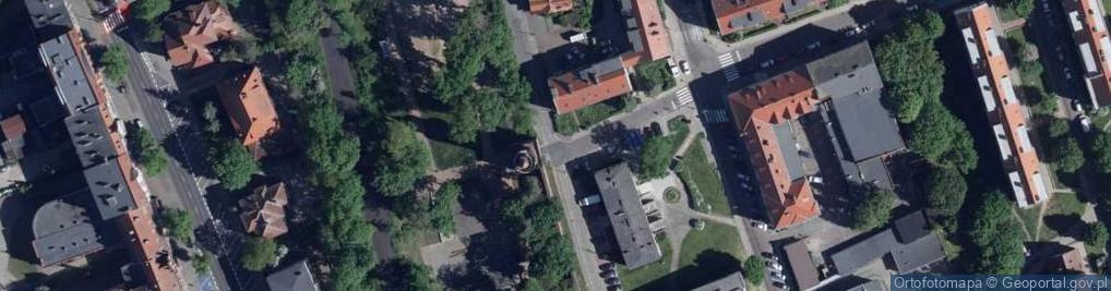 Zdjęcie satelitarne Stargard - baszta Morze Czerwone i park Chrobrego