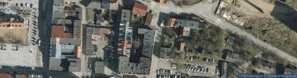 Zdjęcie satelitarne Starogard Gdański, fasády budov