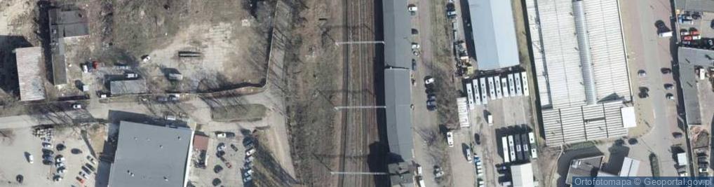 Zdjęcie satelitarne Szczecin Turzyn dworzec kolejowy a
