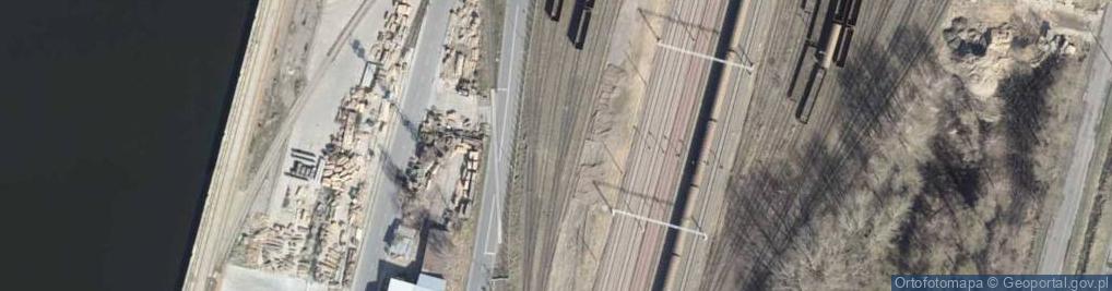 Zdjęcie satelitarne Szczecin ul Bytomska Portowa Straz Pozarna