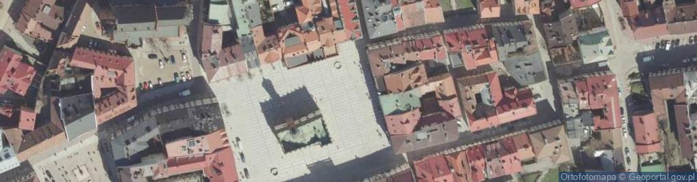 Zdjęcie satelitarne Tarnów, centrum města, Rynek, historické domy