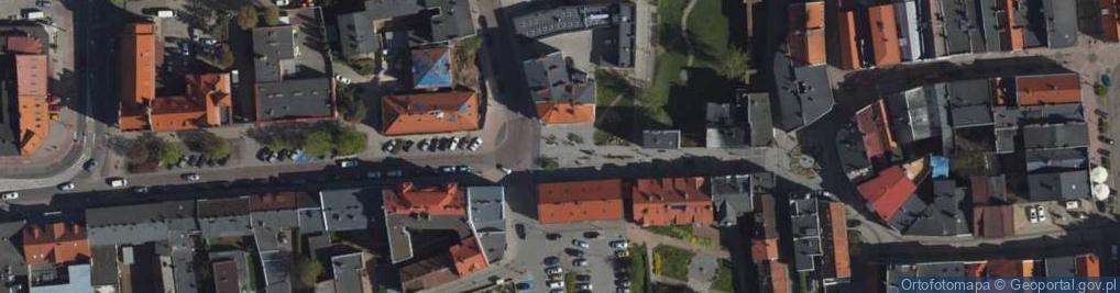 Zdjęcie satelitarne Tczew, Jarosława Dąmbrowskiego, budova knihovny