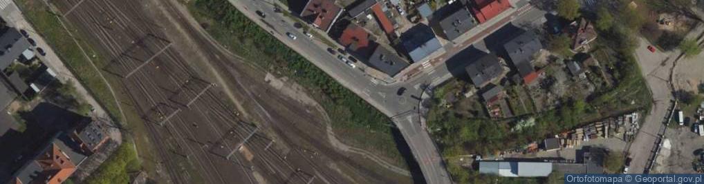 Zdjęcie satelitarne Tczew, Kolejowa, železniční jeřáb