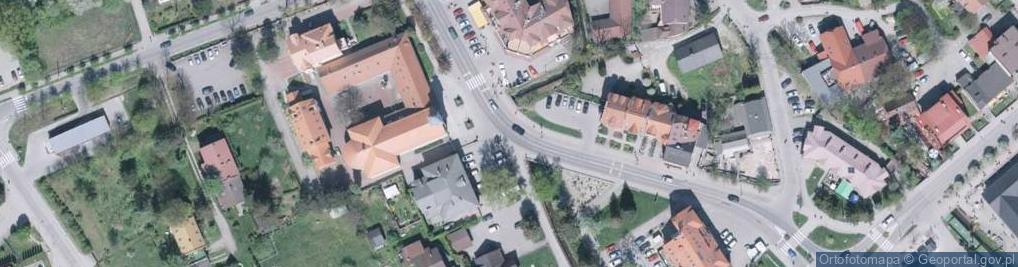 Zdjęcie satelitarne Ustron-kosciol
