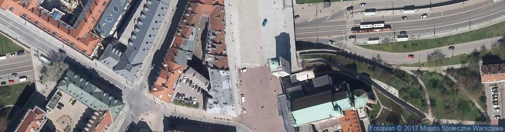 Zdjęcie satelitarne Varšava, Śródmieście, náměstí Plac Zamkowy, ráno