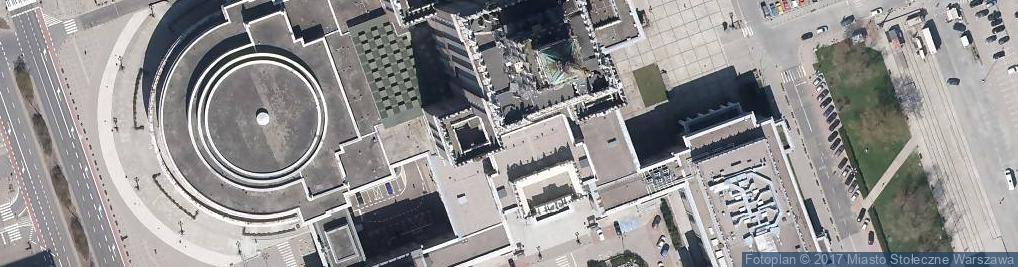 Zdjęcie satelitarne Varšava, Śródmieście, pohled z PKiN (jih)