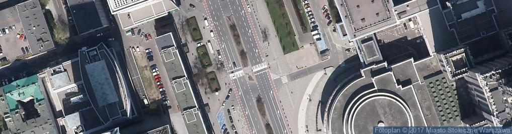 Zdjęcie satelitarne Varšava, Śródmieście, ulice Emilii Plater, hotel InterContinental Warszawa