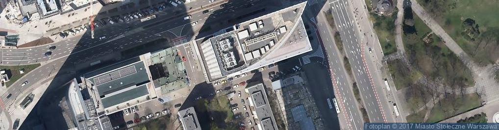 Zdjęcie satelitarne Warsaw Financial Center WFC