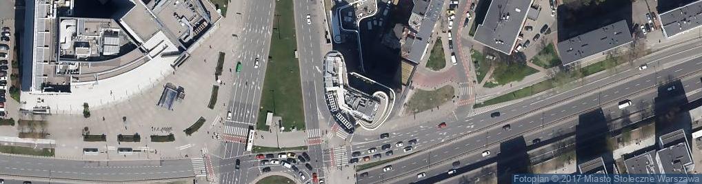 Zdjęcie satelitarne Warszawa biurowiec przy rondzie Jazdy Polskiej