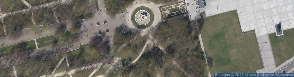 Zdjęcie satelitarne Warszawa - fontanna w Ogrodzie Saskim