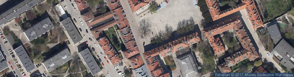 Zdjęcie satelitarne Warszawa, kosciol sw. Kazimierza, kopula