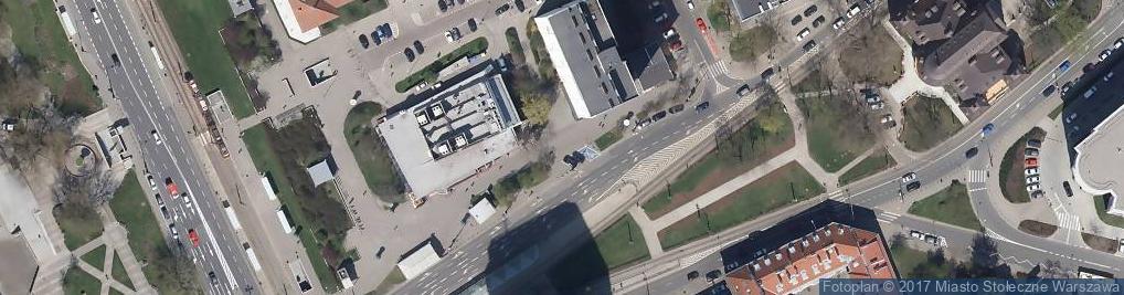 Zdjęcie satelitarne Warszawa, plac Bankowy, Starbucks