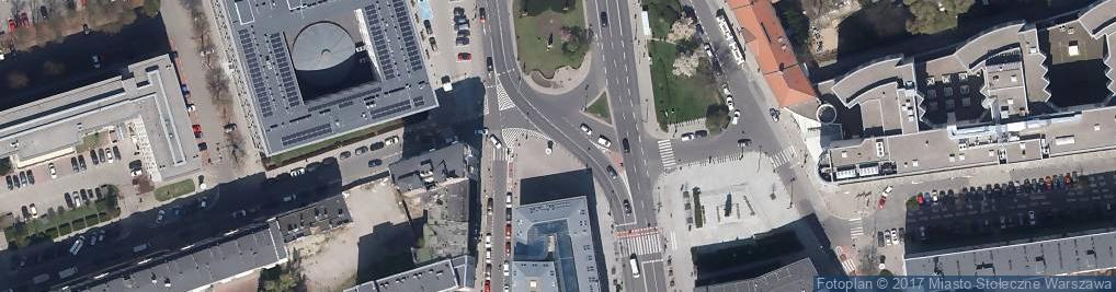 Zdjęcie satelitarne Warszawa plac Trzech Krzyży