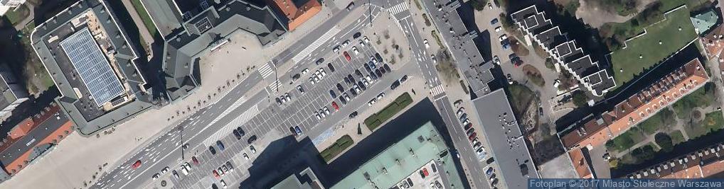 Zdjęcie satelitarne Warszawa północna pierzeja placu Teatralnego
