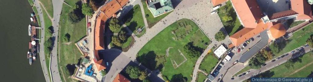 Zdjęcie satelitarne Wawel end 16th cent