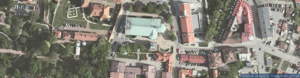 Zdjęcie satelitarne Wieliczka, půdorys bývalého kostelíka