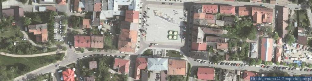 Zdjęcie satelitarne Wieliczka, pohled na náměstí