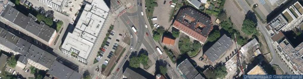 Zdjęcie satelitarne Wroclaw kosciol swLazarza od ogrodu