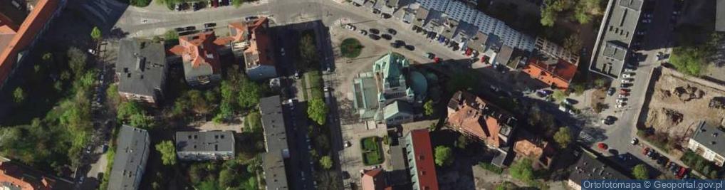 Zdjęcie satelitarne Wroclaw-parafiaSwAugustyna-ulSudecka