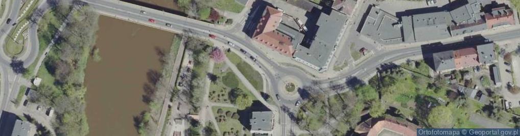 Zdjęcie satelitarne Zagan biblioteka