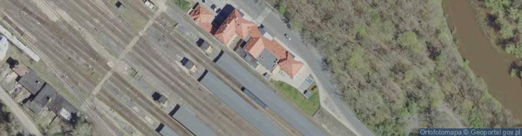 Zdjęcie satelitarne Zagan dworzec