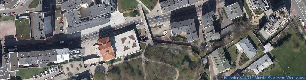 Zdjęcie satelitarne Złota kaczka pod Pałacem Ostrogskich