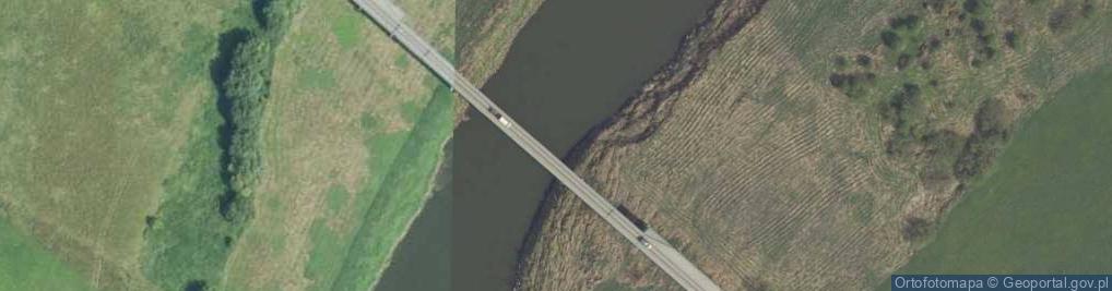 Zdjęcie satelitarne Most drogowy (Nowe Brzesko) [5,1WWŻ]- rz. Wisła [121,2]