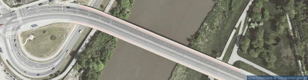 Zdjęcie satelitarne Most drogowy Zwierzyniecki [6,75WWŻ]- rz. Wisła [74,7]