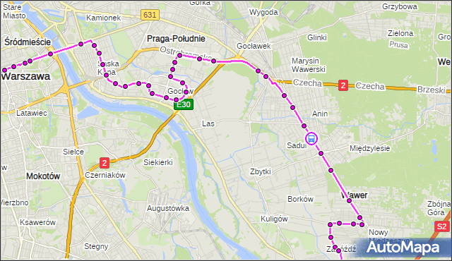 Rozkład jazdy autobusu N22 na przystanku Piechurów 01. ZTM Warszawa na mapie Targeo