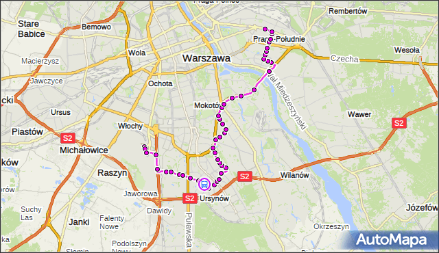 Rozkład jazdy autobusu 148 na przystanku Centrum Onkologii 03. ZTM Warszawa na mapie Targeo