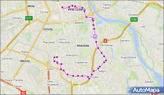Rozkład jazdy autobusu N33 na przystanku Sielce 01. ZTM Warszawa na mapie Targeo