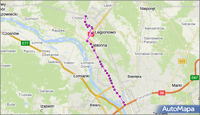 Rozkład jazdy autobusu 723 na przystanku Siwińskiego 01. ZTM Warszawa na mapie Targeo