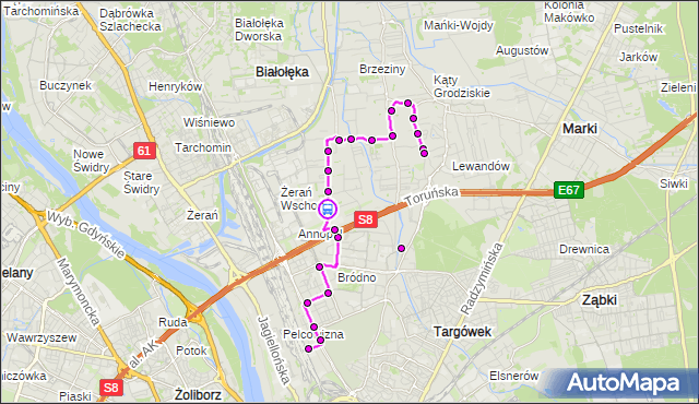 Rozkład jazdy autobusu 204 na przystanku Gryfitów 02. ZTM Warszawa na mapie Targeo