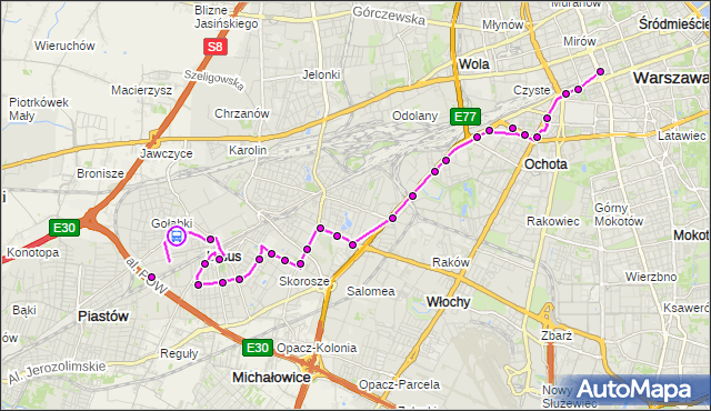 Rozkład jazdy autobusu N35 na przystanku Śmigielska 01. ZTM Warszawa na mapie Targeo