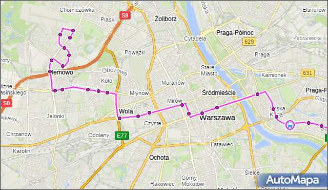 Rozkład jazdy autobusu 507 na przystanku Afrykańska 01. ZTM Warszawa na mapie Targeo