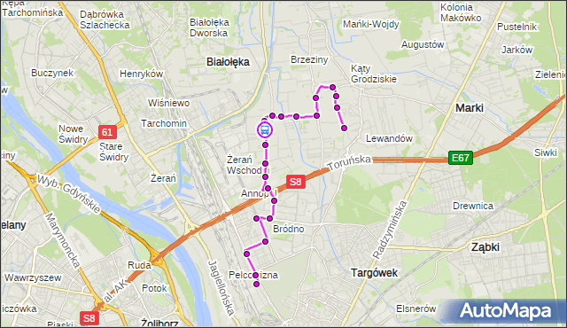 Rozkład jazdy autobusu 204 na przystanku Danusi 01. ZTM Warszawa na mapie Targeo