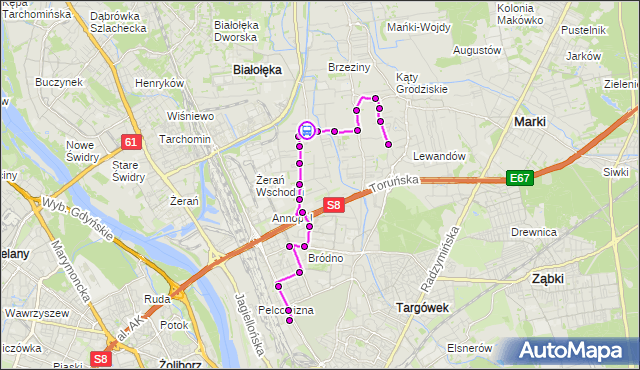 Rozkład jazdy autobusu 204 na przystanku Juranda ze Spychowa-Szkoła 01. ZTM Warszawa na mapie Targeo