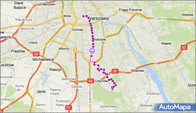Rozkład jazdy autobusu N37 na przystanku Metro Wilanowska 02. ZTM Warszawa na mapie Targeo