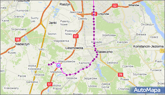 Rozkład jazdy autobusu 727 na przystanku Orzechowa 02. ZTM Warszawa na mapie Targeo