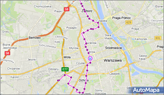 Rozkład jazdy autobusu 157 na przystanku Sienna 01. ZTM Warszawa na mapie Targeo