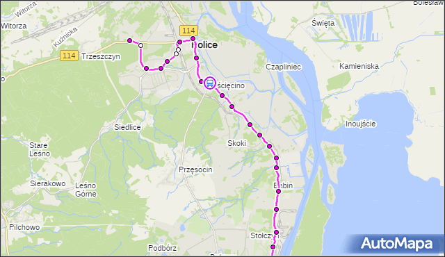 Rozkład jazdy autobusu 102 na przystanku Police Cisowa nż 11. ZDiTM Szczecin na mapie Targeo