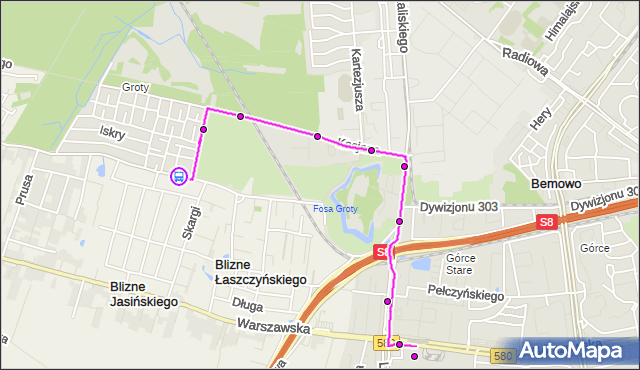 Rozkład jazdy autobusu 149 na przystanku Groty 01. ZTM Warszawa na mapie Targeo