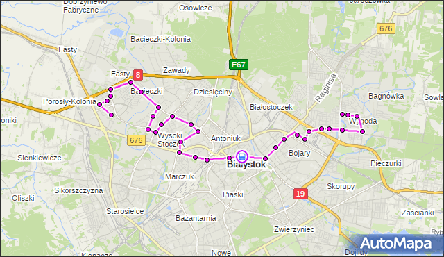Rozkład jazdy autobusu 18 na przystanku AL.PIŁSUDSKIEGO/CZĘSTOCHOWSKA. BKM na mapie Targeo