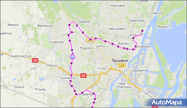 Rozkład jazdy autobusu 53 na przystanku Derdowskiego 21. ZDiTM Szczecin na mapie Targeo