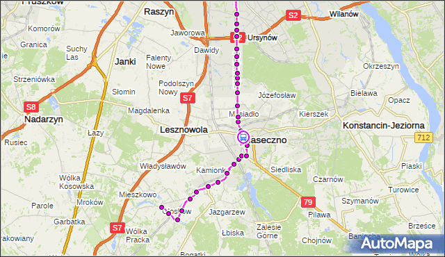 Rozkład jazdy autobusu 727 na przystanku Szkolna 02. ZTM Warszawa na mapie Targeo